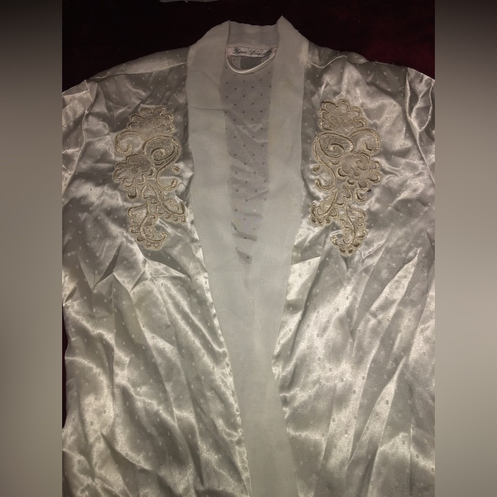 Silk white robe
